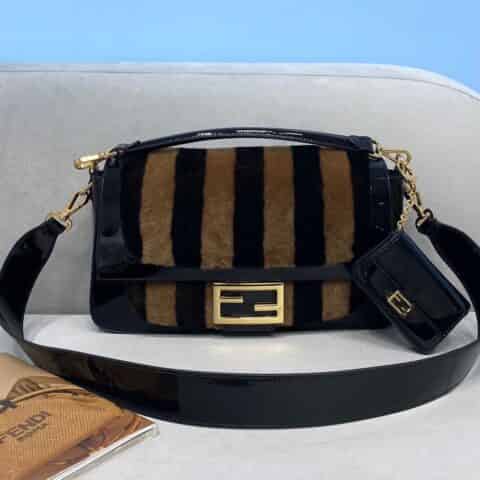 FENDI芬迪baguette款式皮毛一体包0129L 0129M