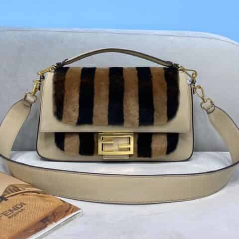 FENDI芬迪baguette款式皮毛一体包0129L 0129M