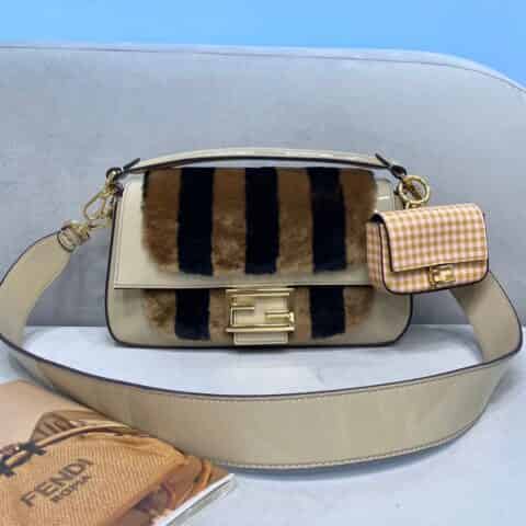 FENDI芬迪baguette款式皮毛一体包0129L 0129M