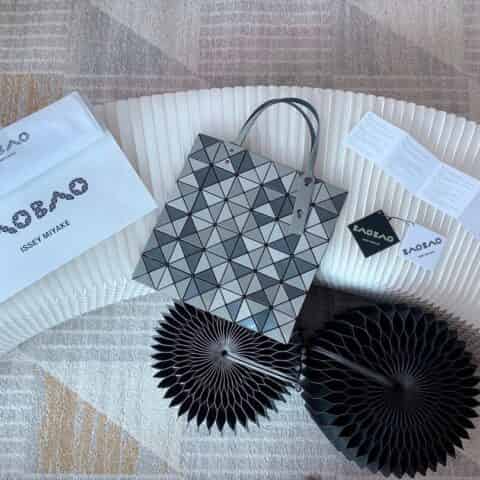 三宅一生购物袋 亮面拼色新品手提袋0086