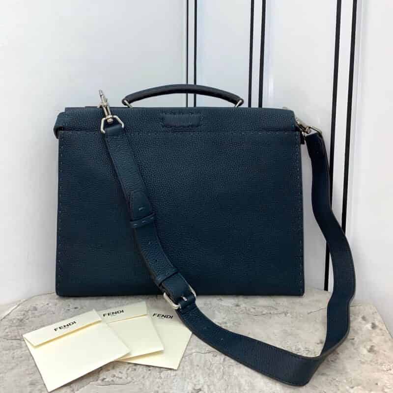 FENDI芬迪PEEKABOO FIT罗马皮全手工缝制男士手提包1516