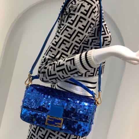 FENDI芬迪珠片修饰单肩斜挎包0127L