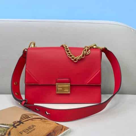 FENDI芬迪独家定制小牛皮缝制KAN U小方包0506L