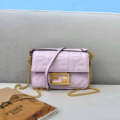 FENDI芬迪绵羊皮迷你版法棍包0135S
