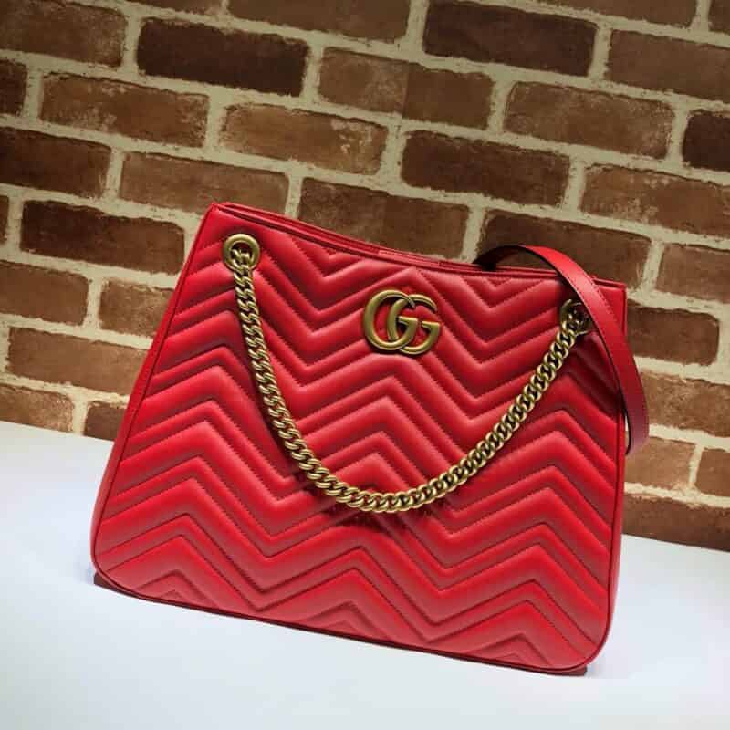 GUCCI古驰Marmont水波纹牛皮购物袋453569