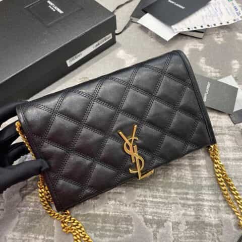 Saint laurent Ysl Becky绗缝小羊皮链条包 585031