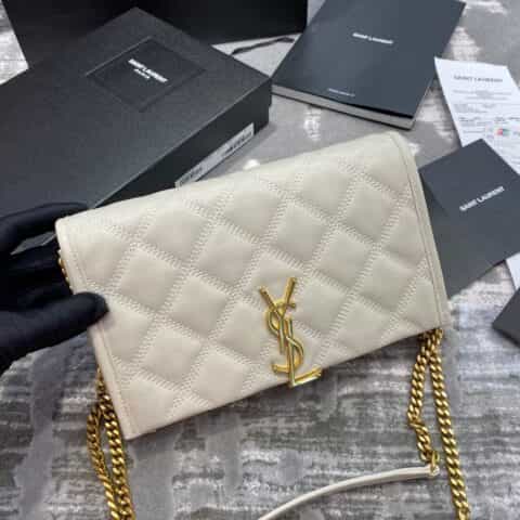 Saint laurent Ysl Becky绗缝小羊皮链条包 585031