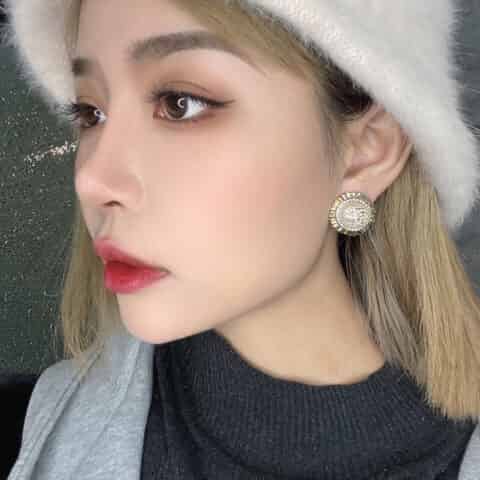 新款CHANEL香奈儿双c耳钉耳环