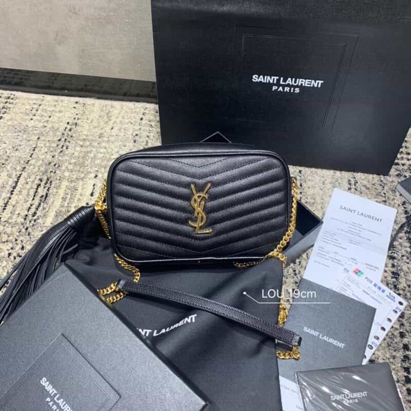 Saint laurent Ysl Lou迷你提花粒面压花真皮包 585040