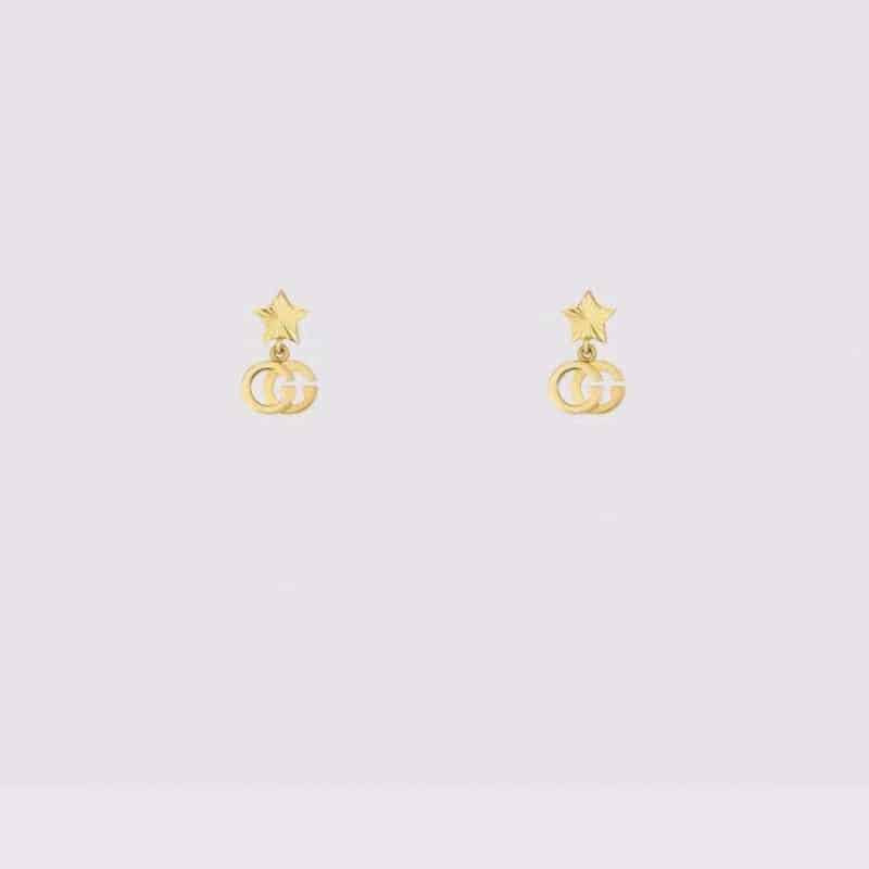新款Gucci古驰金色迷你双G耳钉耳环