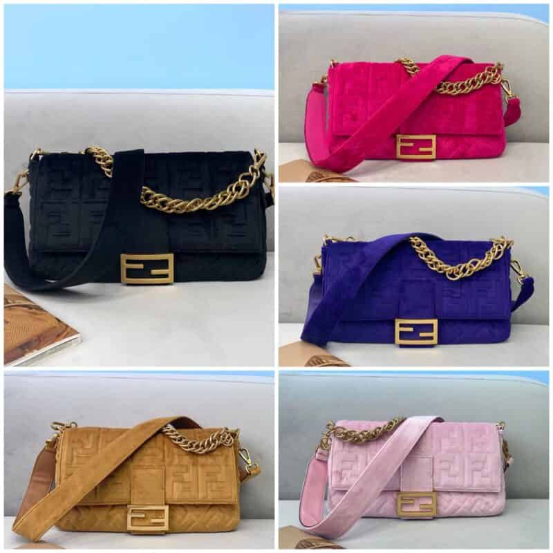 FENDI芬迪特制丝绒毛法棍包317L