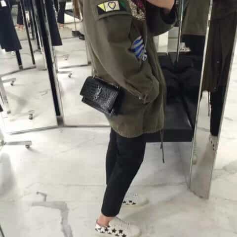 Saint laurent Ysl Sunset Mini bag鳄鱼纹日落包 452157