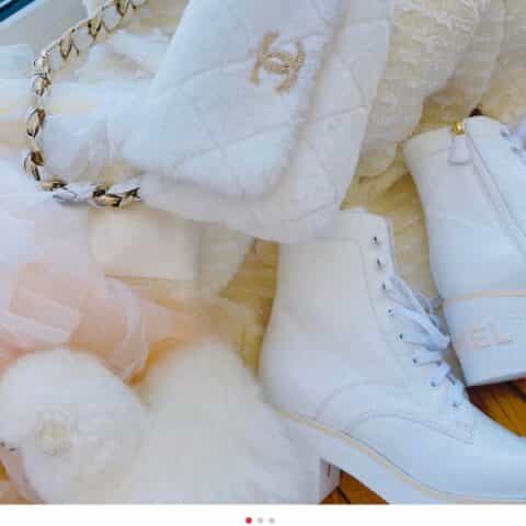 Chanel香奈儿 双C双面剪毛水钻小羊皮口盖包AS2240 B04623 10601