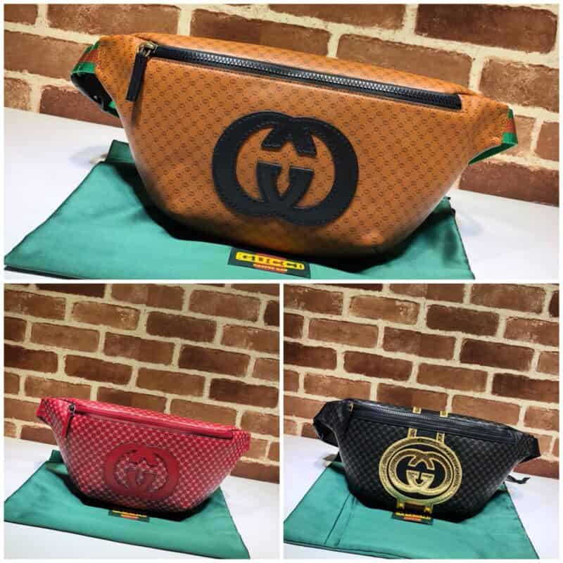 GUCCI古驰印花牛皮胸包腰包536416