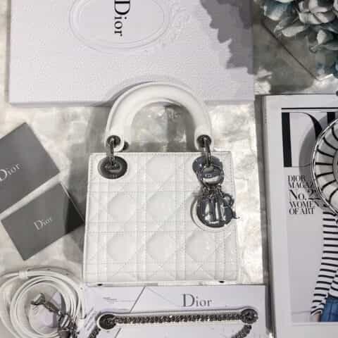 Dior迪奥 Mini lady classic系列漆皮三格戴妃包
