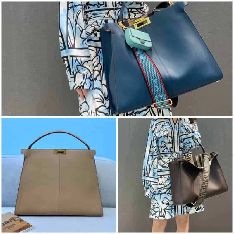 FENDI芬迪PEEKABOOX-LITE 全皮大手提单肩包304A