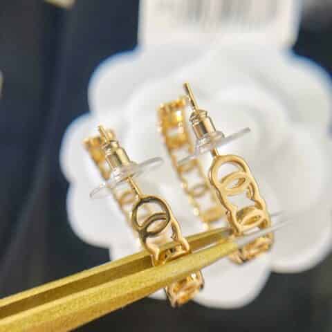 新款CHANEL香奈儿双c耳钉耳环
