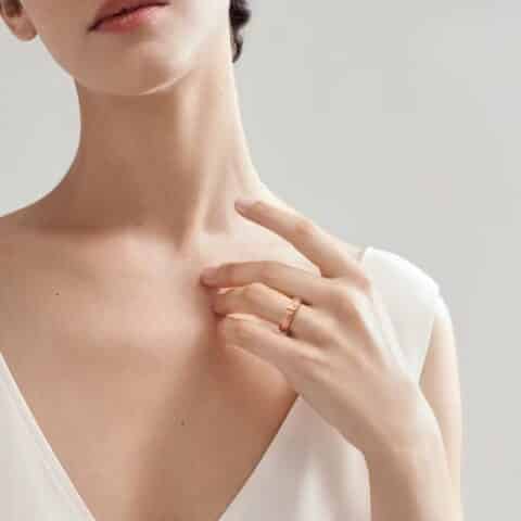 蒂芙尼Tiffany&co T系列 窄版光面戒指