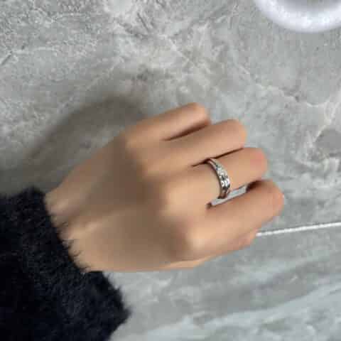 蒂芙尼Tiffany&co T系列 窄版光面戒指