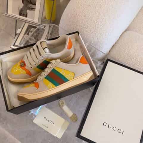 Gucci古驰   Gu～i情侣低帮运动鞋系列复古小脏鞋平板鞋