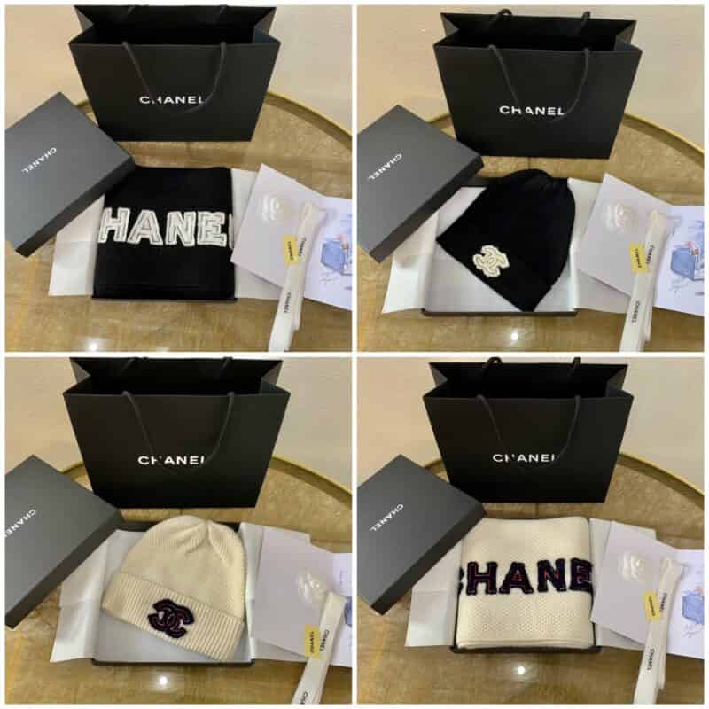 CHANEL香奈儿海洋系列羊绒围巾帽子