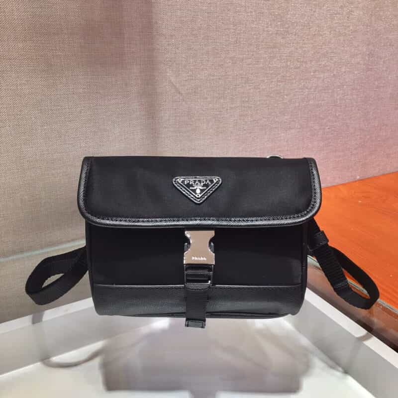 Prada Re-Nylon再生尼龙和Saffiano皮革手机包 2ZH108