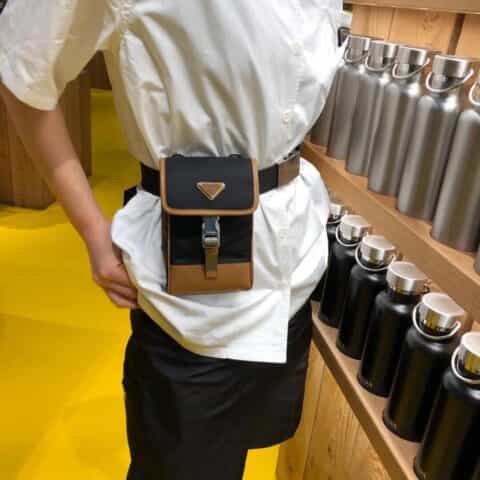 Prada 尼龙和Saffiano皮革手机包 2ZH109