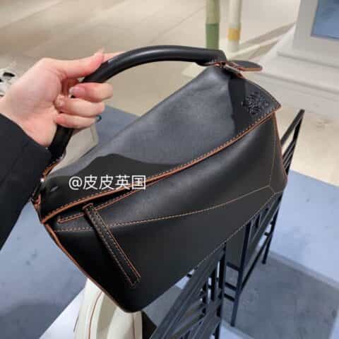 LOEWE罗意威 最新气质黑Puzzle bag几何包 0533中号30CM