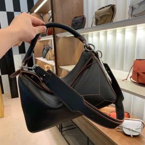 LOEWE罗意威 最新气质黑Puzzle bag几何包 0533中号30CM
