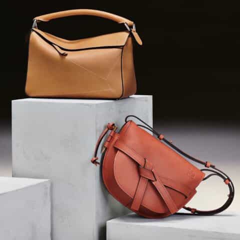 LOEWE罗意威 最新款卡其色Puzzle bag几何包 0533中号30CM