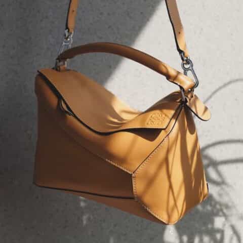 LOEWE罗意威 最新款卡其色Puzzle bag几何包 0532大号36.5CM