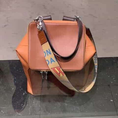 LOEWE罗意威 牛皮革Goya Backpack背包 0270棕色拼色
