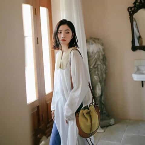 LOEWE罗意威 Horseshoe飞碟包 0526棕黄拼色