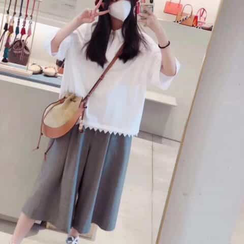 LOEWE罗意威 Horseshoe飞碟包 0526棕黄拼色