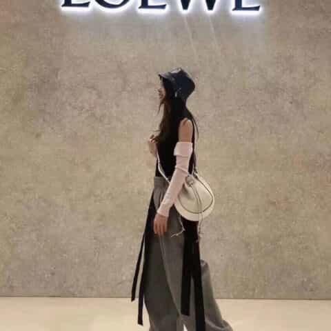 LOEWE罗意威 Horseshoe飞碟包 0526白色