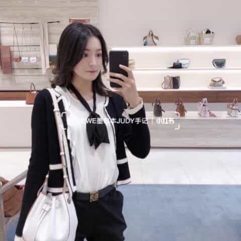 LOEWE罗意威 Small Balloon bag气球水桶包 0531白色