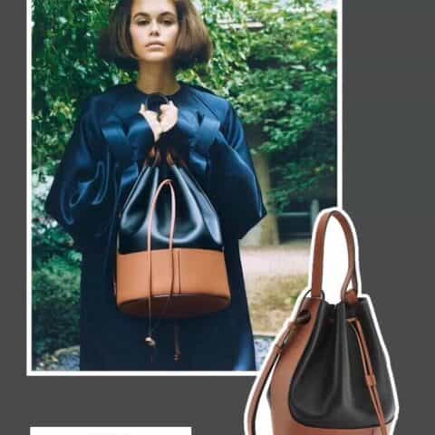 LOEWE罗意威 Small Balloon bag气球水桶包 0531黑棕拼色
