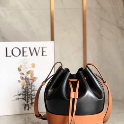 LOEWE罗意威 Small Balloon bag气球水桶包 0531黑棕拼色