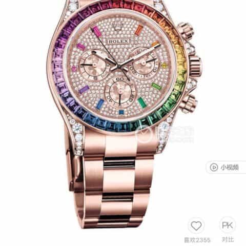 劳力士Rolex全新密镶钻表面搭载7750机芯腕表