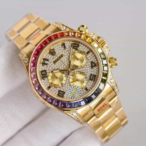 劳力士Rolex全新密镶钻表面搭载7750机芯腕表