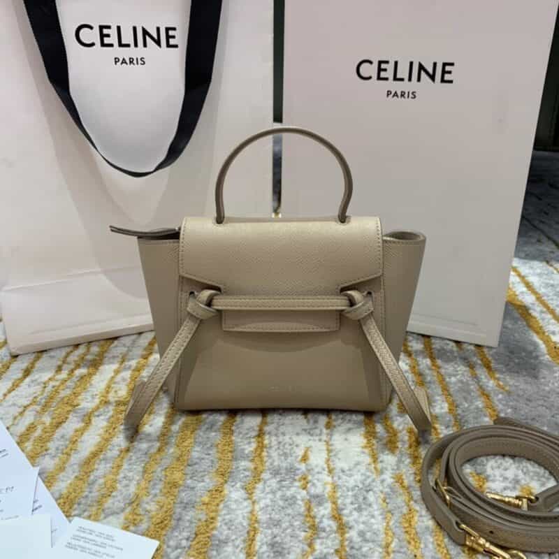Celine思琳 BELT PICO BAG 鲶鱼包 194263浅灰褐色