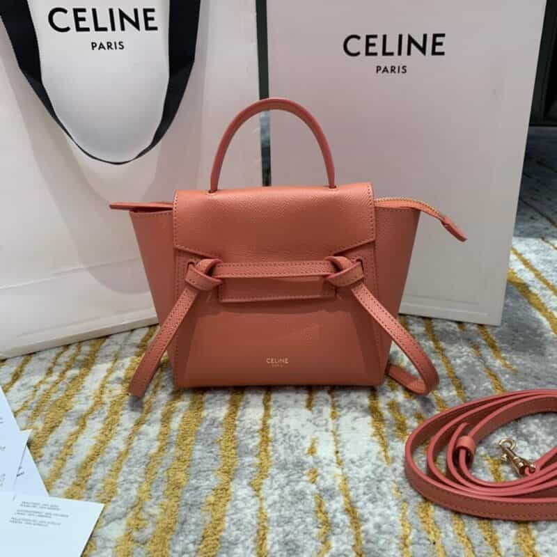 Celine思琳 BELT PICO BAG 鲶鱼包 194263荔枝色