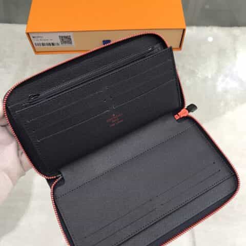 Louis Vuitton LV 倒LV Logo Zippy拉链钱包 M62931