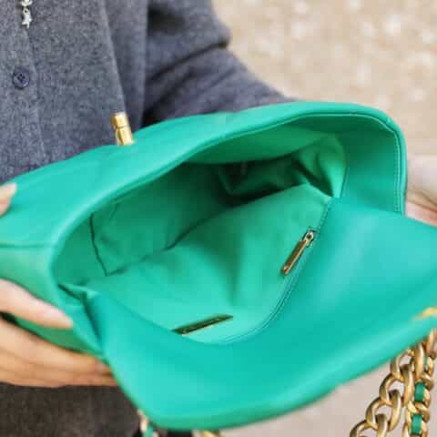 Chanel香奈儿 19 Flap Bag AS1161中号30CM绿色