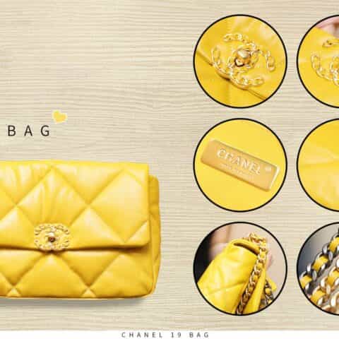 Chanel香奈儿 19 Flap Bag AS1160 AS1161 黄