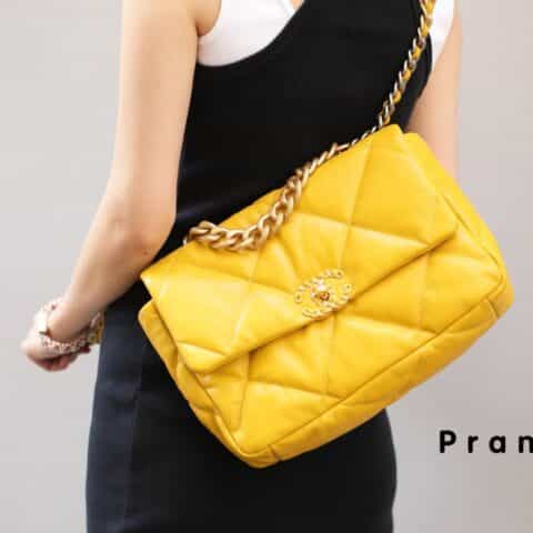 Chanel香奈儿 19 Flap Bag AS1160 AS1161 黄