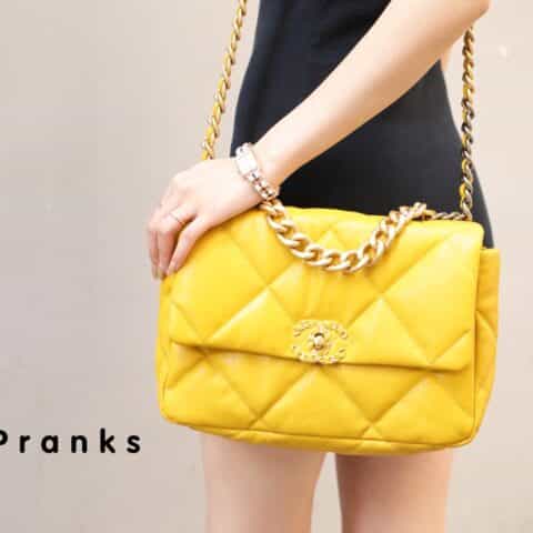 Chanel香奈儿 19 Flap Bag AS1160 AS1161 黄
