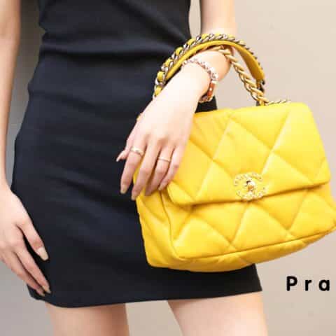 Chanel香奈儿 19 Flap Bag AS1160 AS1161 黄