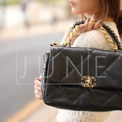 Chanel香奈儿 19 Flap Bag AS1161中号30CM黑色