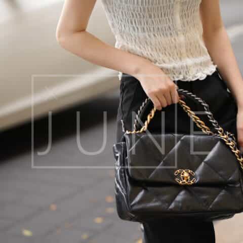 Chanel香奈儿 19 Flap Bag AS1161中号30CM黑色